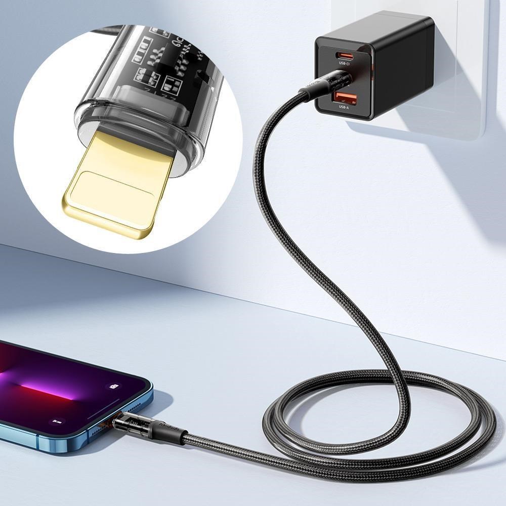 【Mcdodo】PD/Lightning/Type-C/iPhone充電線快充線傳輸線 晶透 1.2M 麥多多