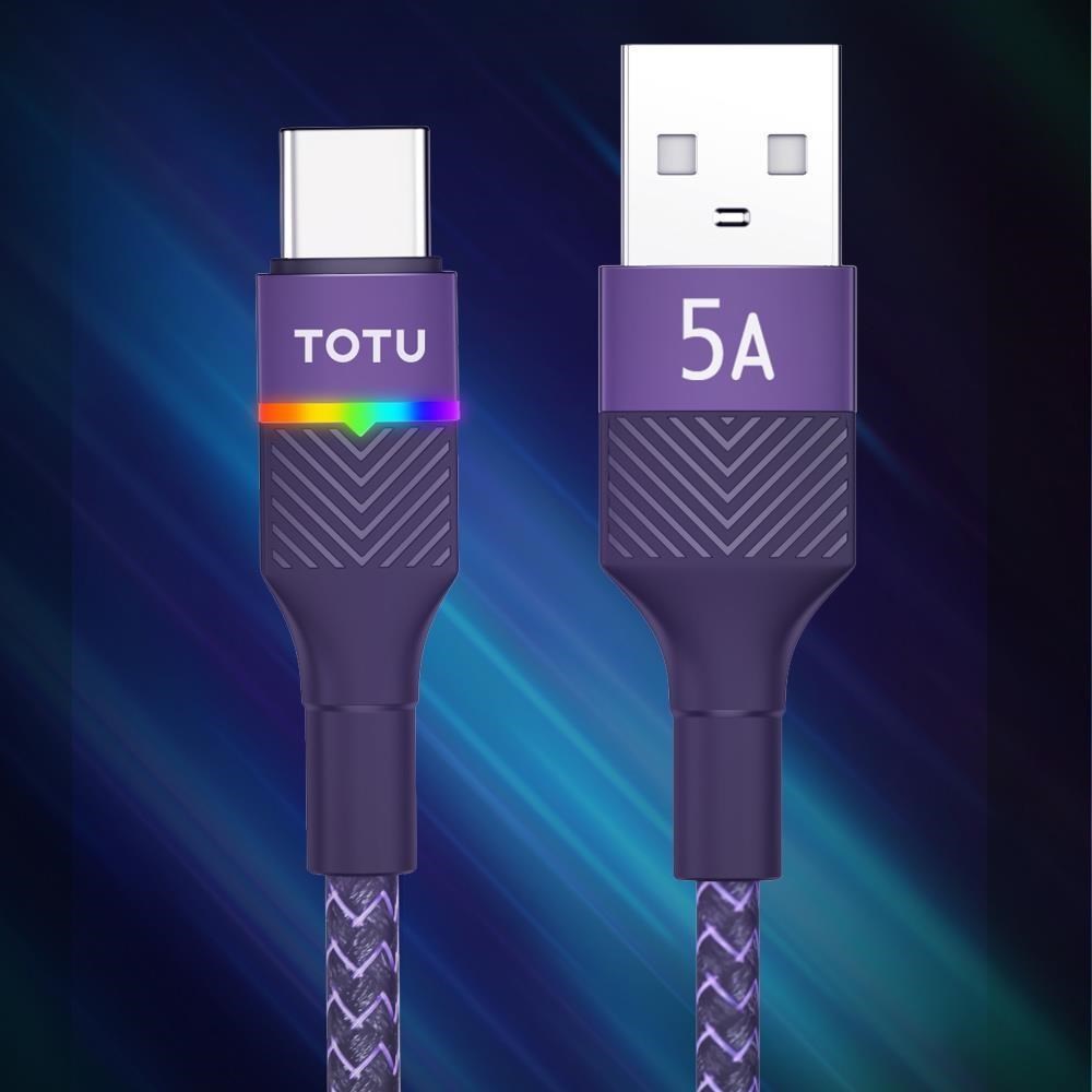 【TOTU】Type-C傳輸線快充線充電線 5A快充 LED 征程 1.5M 拓途