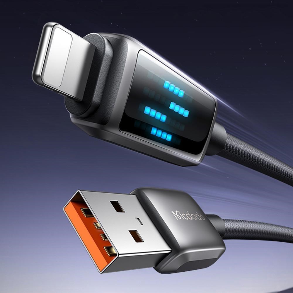 【Mcdodo】USB-A TO Lightning 1.2M 快充充電傳輸線 動態數顯 酷炫