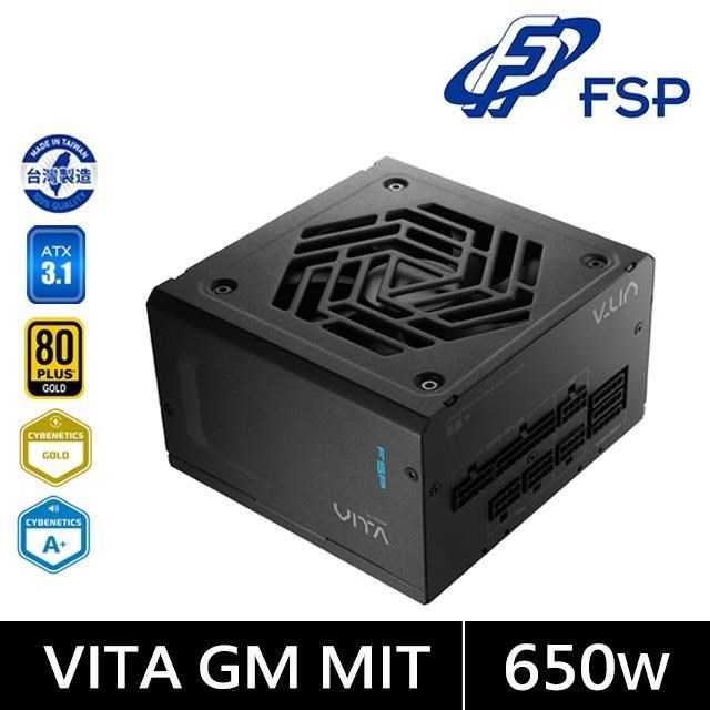 FSP 全漢 VITA GM MIT 650W ATX3.1 雙金牌全模組電源 (臺灣製造/扁線材/A+低噪認證)