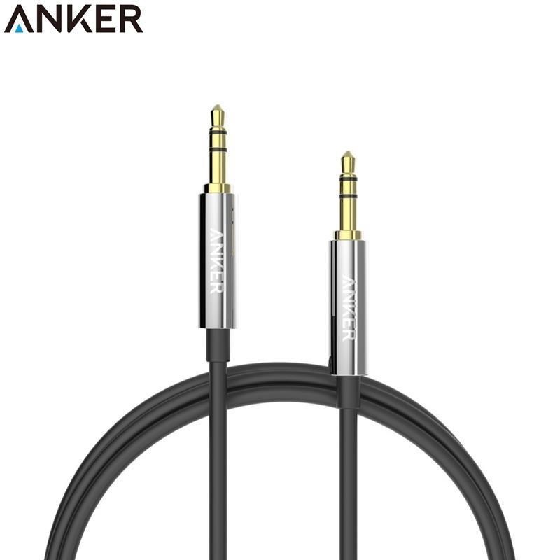 美國Anker Premium Auxiliary 3.5mm耳機孔AUX-IN音源線A7123011(黑色,1.2米)