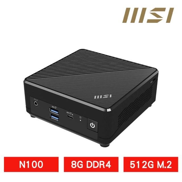 MSI 微星 Cubi N ADL-021BTW N100/8G/512G/ NO OS 品牌迷你主機