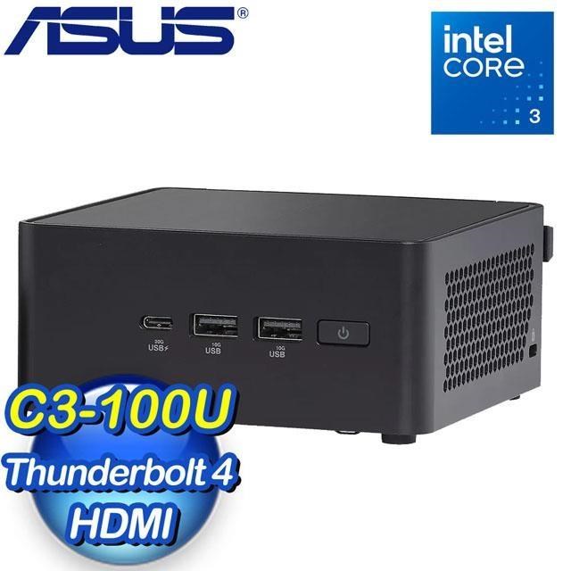 ASUS 華碩 NUC 14 PRO C3 100U NUC Kit 準系統《黑》(RNUC14RVHI300009I)