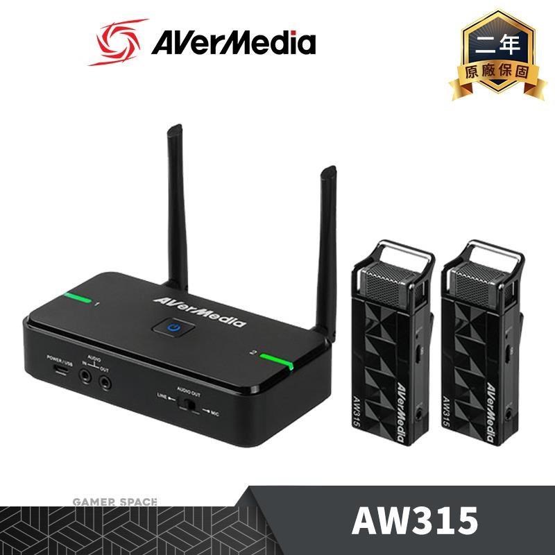 AVerMedia 圓剛 2.4GHz 無線教學 雙麥克風組 AW315