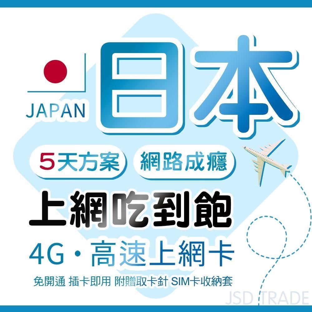 5天日本網卡 日本最佳訊號網路卡 日本SIM卡 東京 大阪 沖繩 高速4G上網