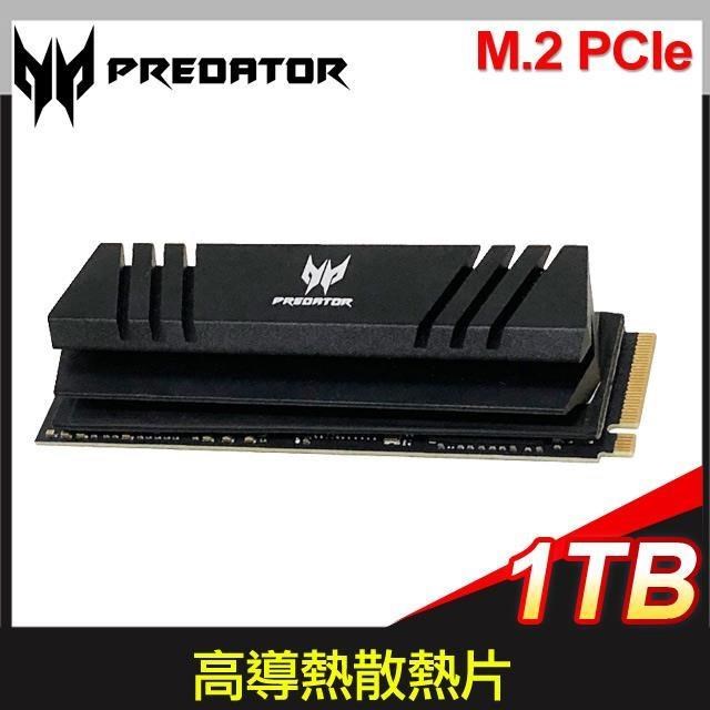 ACER 宏碁 Predator GM7000 1TB M.2 PCIe Gen4x4 SSD固態硬碟(含散熱片)