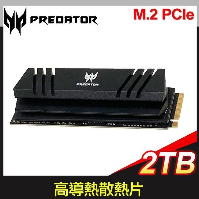ACER 宏碁 Predator GM7000 2TB M.2 PCIe Gen4x4 SSD固態硬碟(含散熱片)