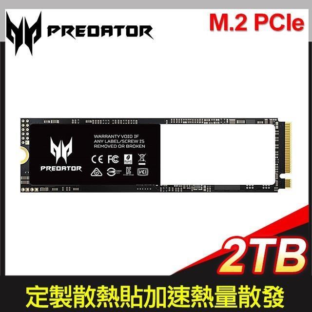 ACER 宏碁 Predator GM3500 2TB M.2 PCIe Gen3x4 SSD固態硬碟