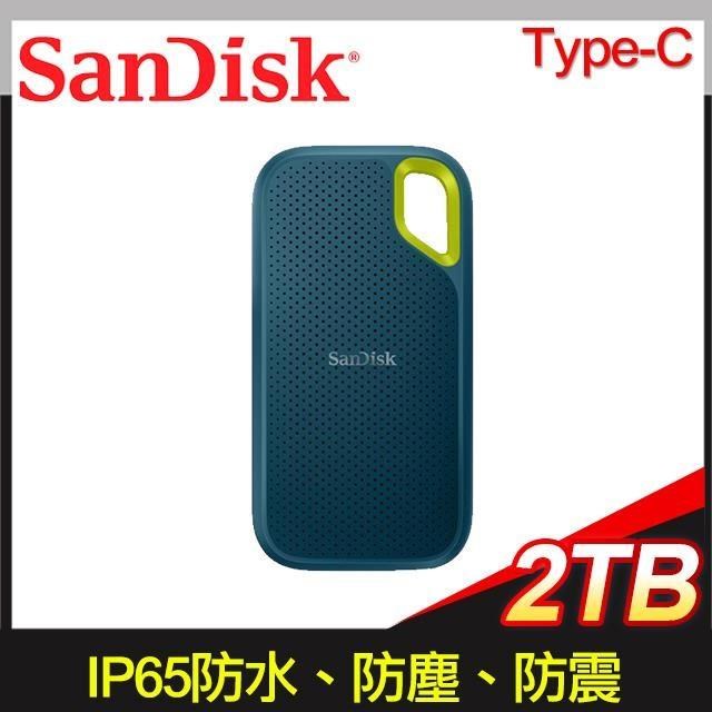 SanDisk 晟碟 E61 2TB Extreme Portable SSD Type-C 外接SSD固態硬碟《夜幕綠》