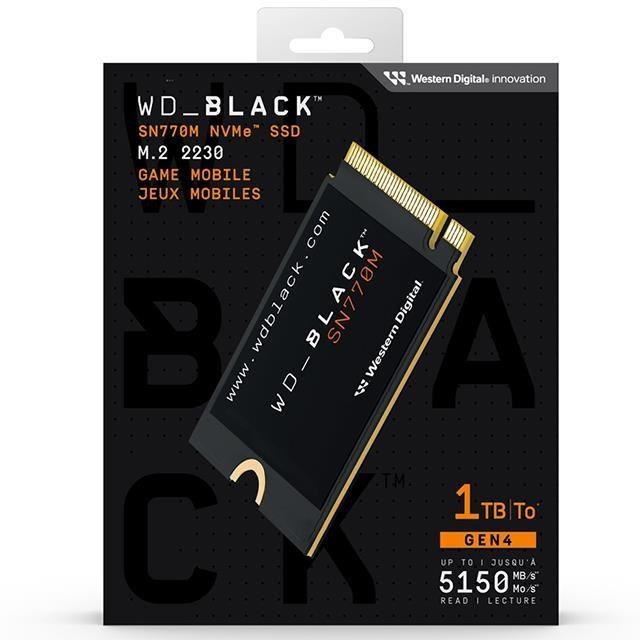 WD BLACK 黑標 SN770M 1TB M.2 2230 PCIe Gen4 NVMe SSD (WDS100T3X0G)