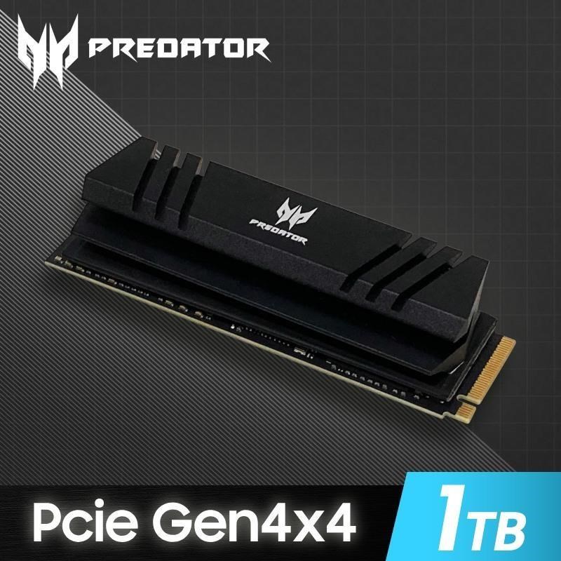 Acer Predator GM7000 1TB M.2 2280 PCIe Gen4x4 SSD固態硬碟(含散熱片)