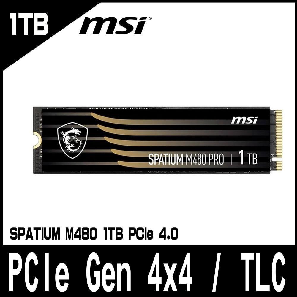 限量促銷MSI微星 SPATIUM M480 PRO 1TB Gen4 PCIe SSD