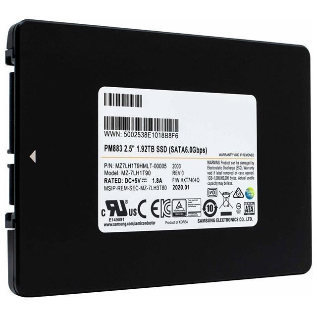 Samsung PM883 1.92TB 1.92T 2.5" SSD 6Gb/s MZ7LH1T9HMLT 固態硬碟