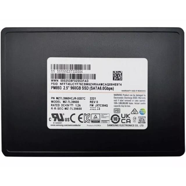 SAMSUNG PM893 960GB SATA 6Gb/s 2.5" Enterprise SSD MZ7L3960HCJR 固態硬碟