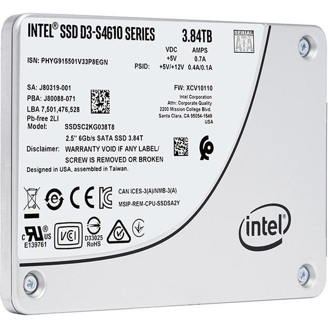 Intel D3-S4610 3.84TB 3.84T 2.5" SSD SATA TLC SSDSC2KG038T801 固態硬碟