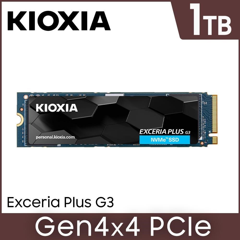 KIOXIA 鎧俠 Exceria Plus G3 SSD M.2 2280 PCIe NVMe 1TB Gen4x4 固態硬碟