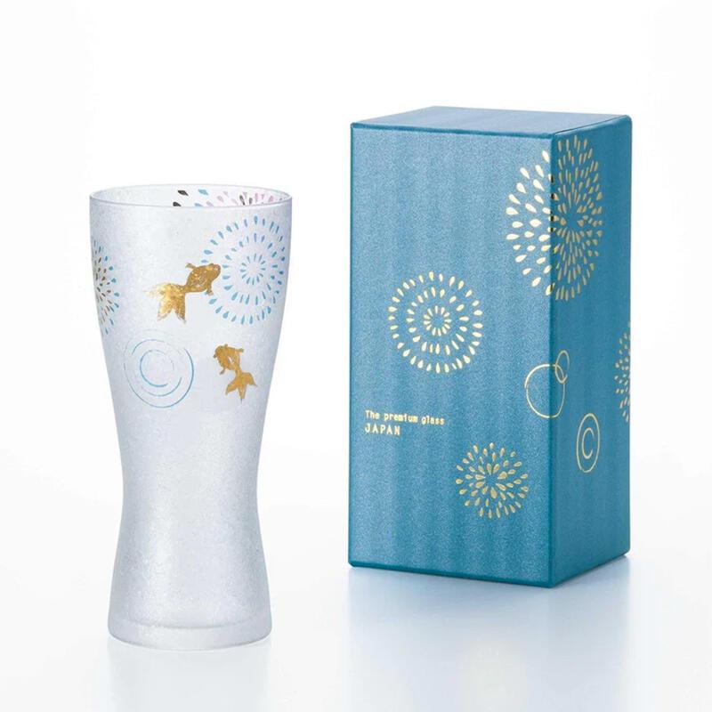 【日本石塚哨子ADERIA】 金魚花火啤酒杯1入禮盒 煙火酒杯 獨享杯
