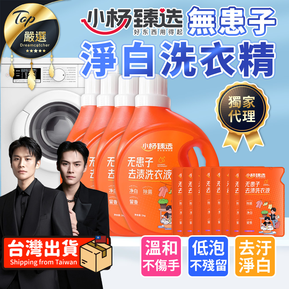 【小楊臻選】無患子去漬洗衣精 4瓶+8包 洗衣液 TNCDA7