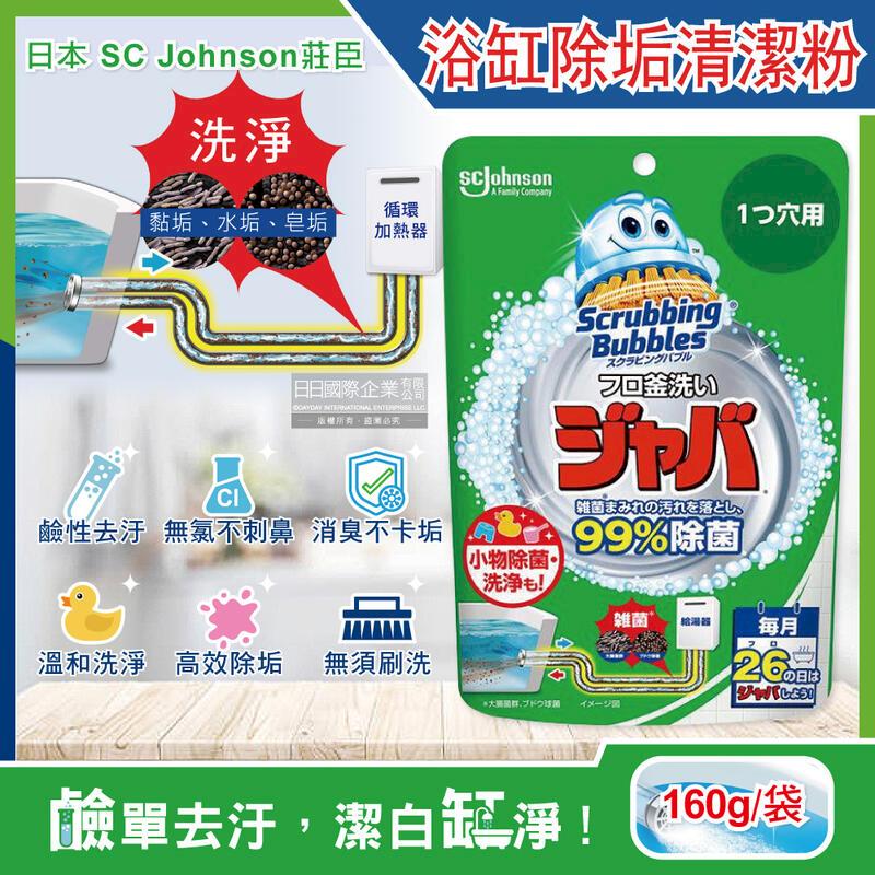 日本SCJohnson莊臣-免刷洗浴缸多用途鹼性泡沫消臭清潔粉160g/袋