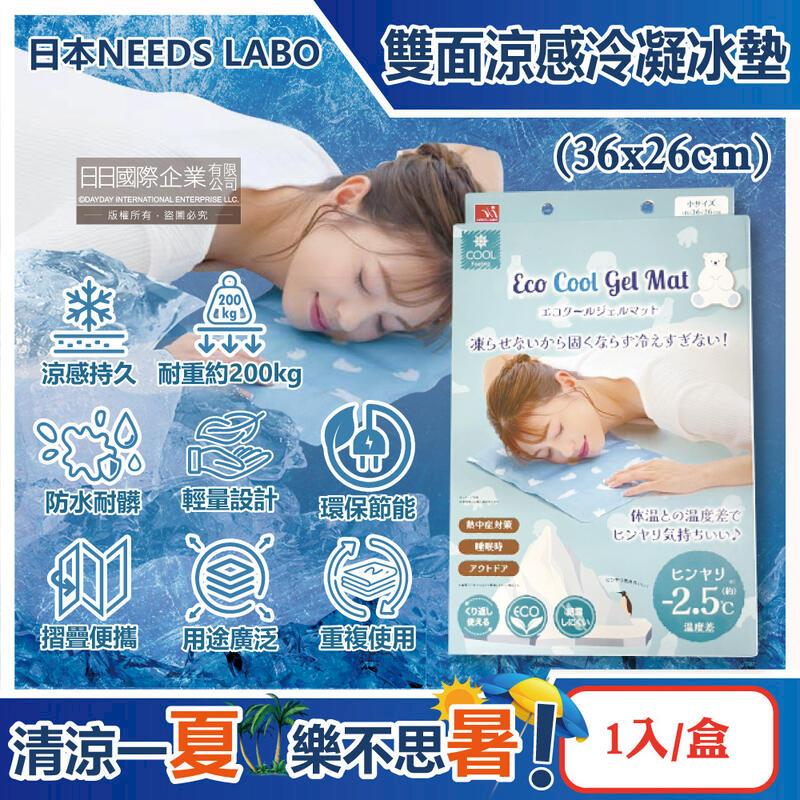 日本NEEDS LABO -北極熊雙面涼感冰墊(36x26cm)1入/盒