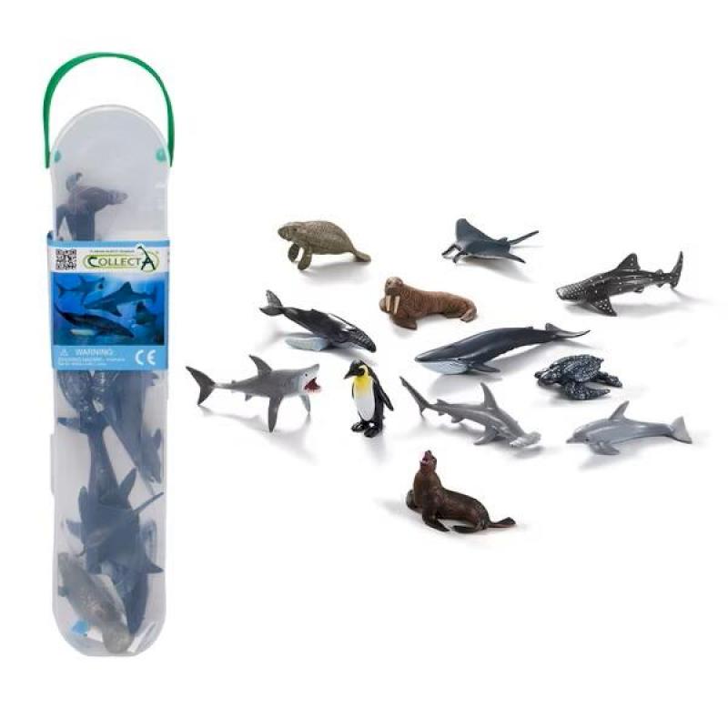 小牛津【永曄】collectA 迷你海洋生物組1(盒裝-12入)~英國高擬真模型-R1107
