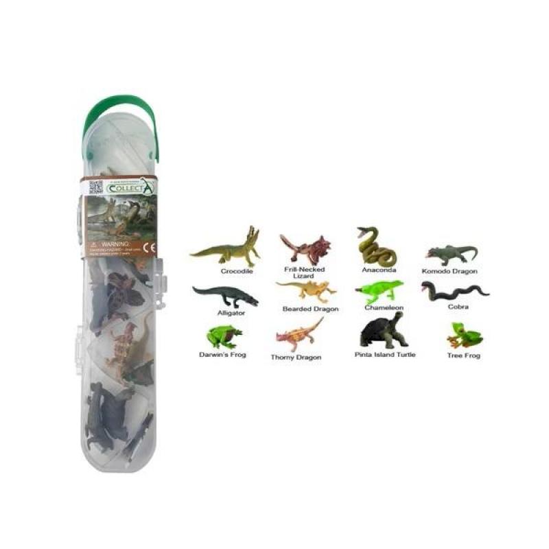 小牛津【永曄】collectA 迷你爬蟲與兩棲類動物 (盒裝-12入)~英國高擬真模型-R1194