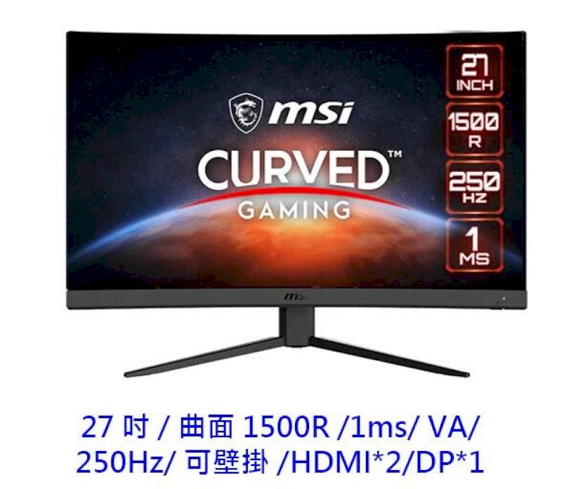 MSI 微星 G27C4X 27吋 1500R 曲面螢幕 VA 螢幕