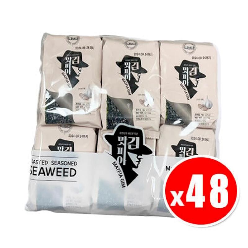 韓國 黑手黨蒜香風味海苔 48gx12入/袋，4袋共48包