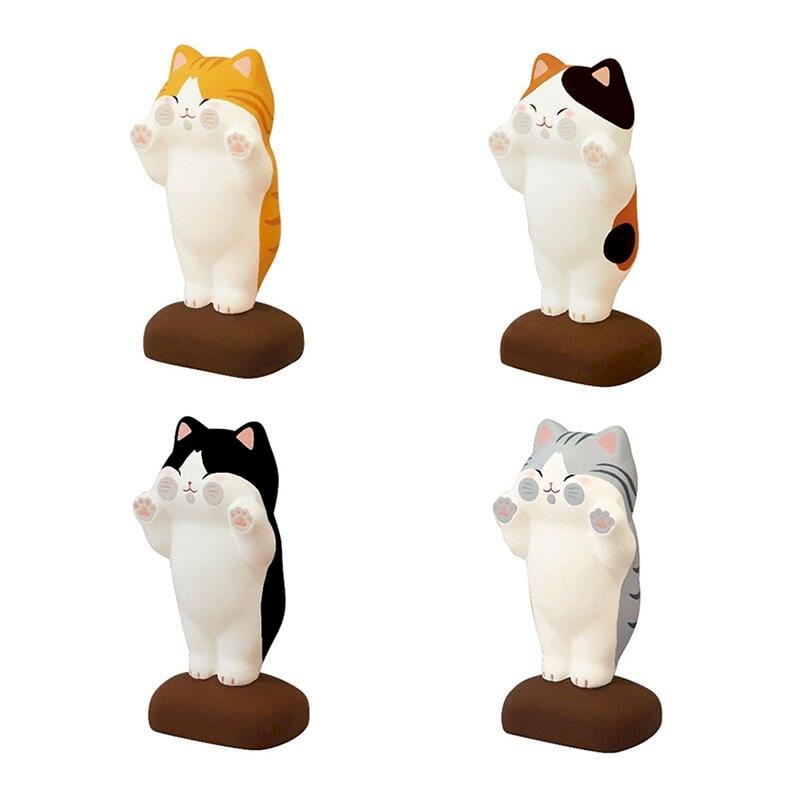 【日本擺飾】貓咪趴趴貼鏡擺飾(4款可選) 裝飾品 趴趴貓
