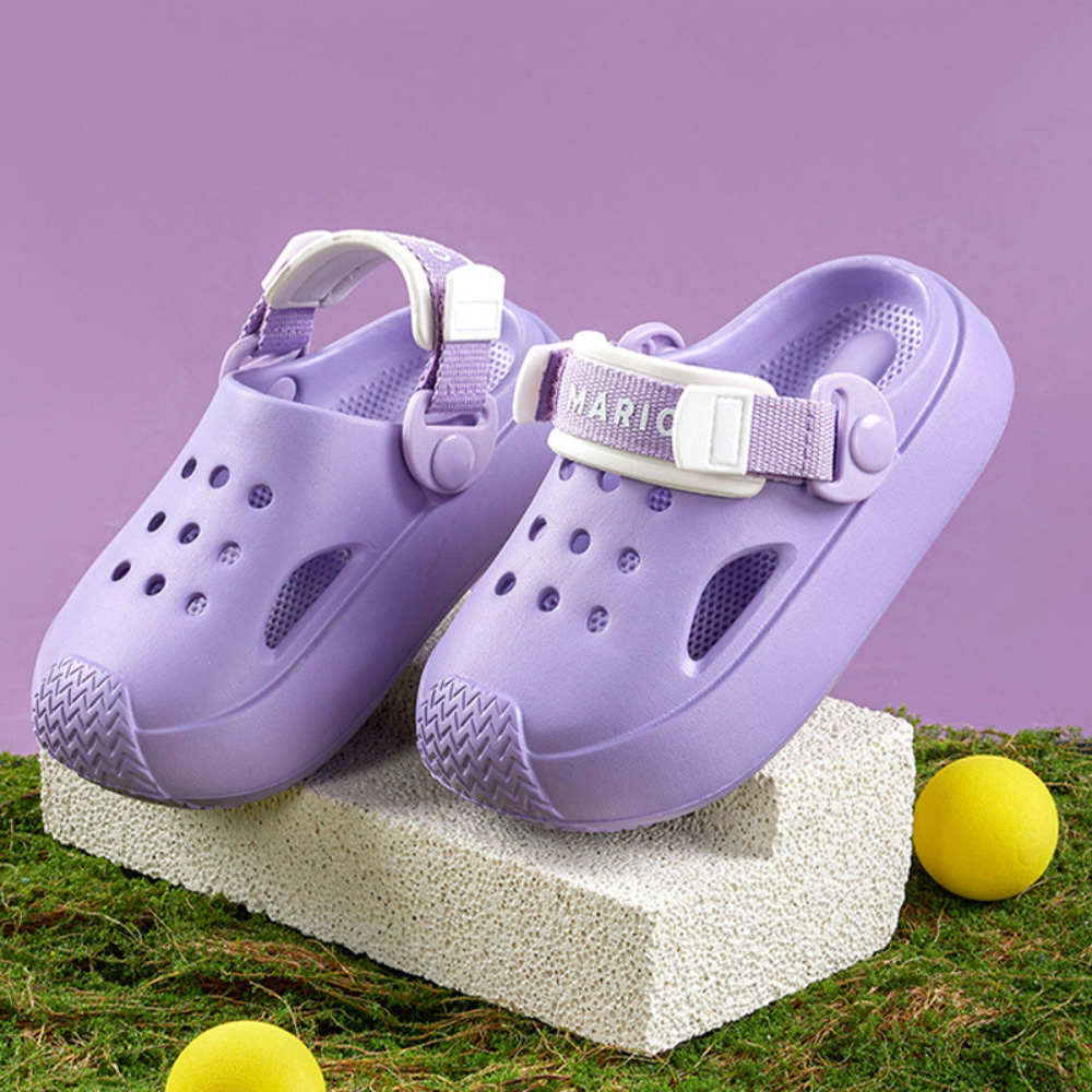 Cheerful Mario 潮流洞洞鞋-紫色