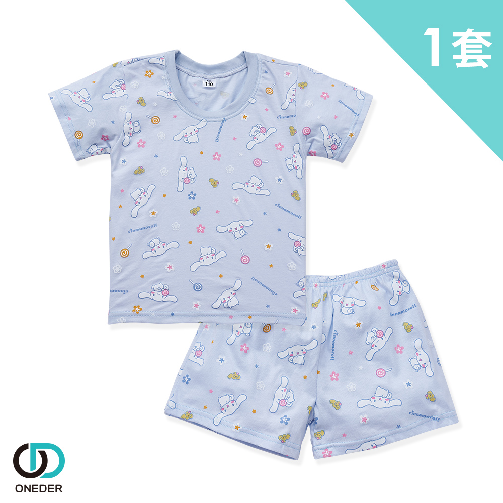 【ONEDER 旺達】三麗鷗 大耳狗 純棉短袖套裝 短袖睡衣 短袖家居套裝-01
