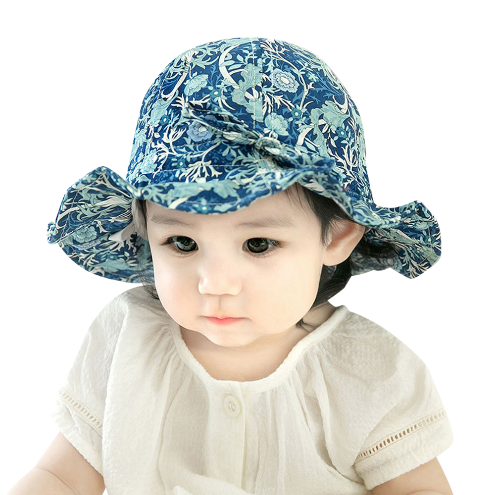 【Mesenfants】寶寶遮陽帽 花邊碎花帽 嬰兒遮陽帽 童帽 四季防曬帽 漁夫帽