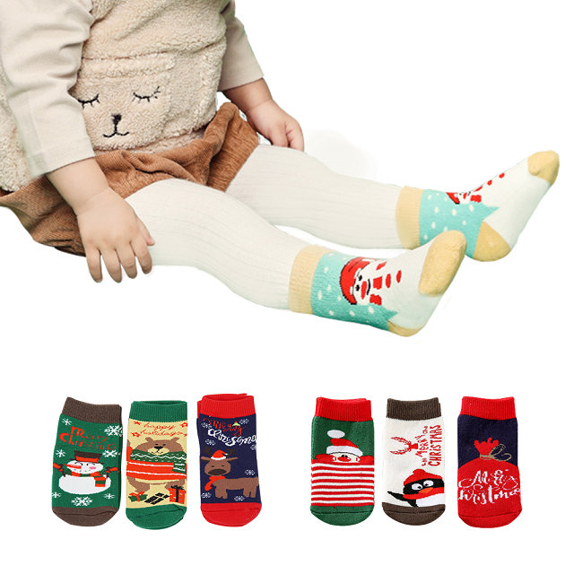 【Mesenfants】(3入)嬰兒耶誕襪子 童襪 聖誕交換禮物襪子