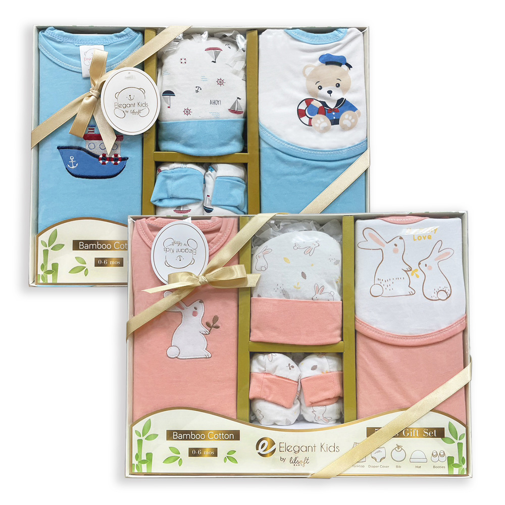 【Elegant kids】5件式嬰兒彌月禮盒-BB3010