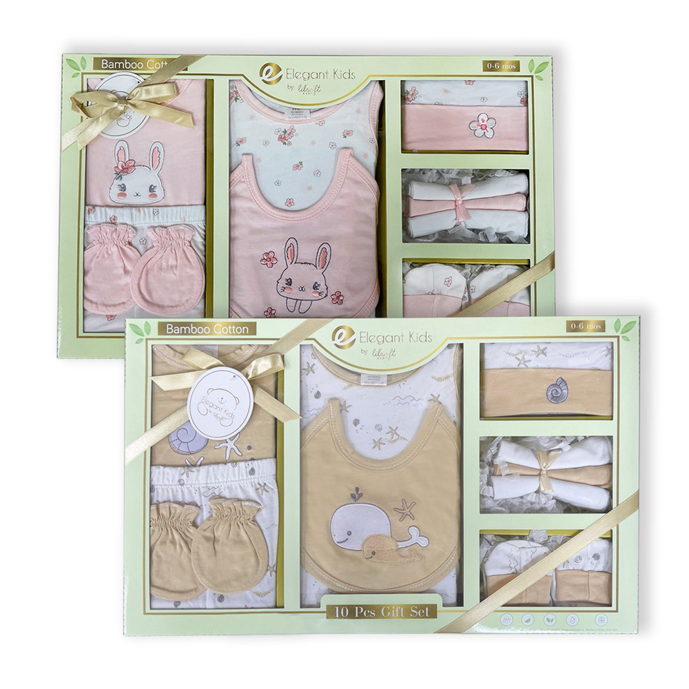 【Elegant kids】10件式嬰兒彌月禮盒-BB3014