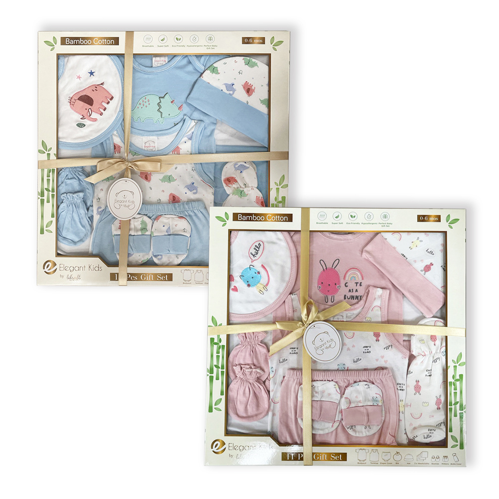 【Elegant kids】11件式嬰兒彌月禮盒-BB3015
