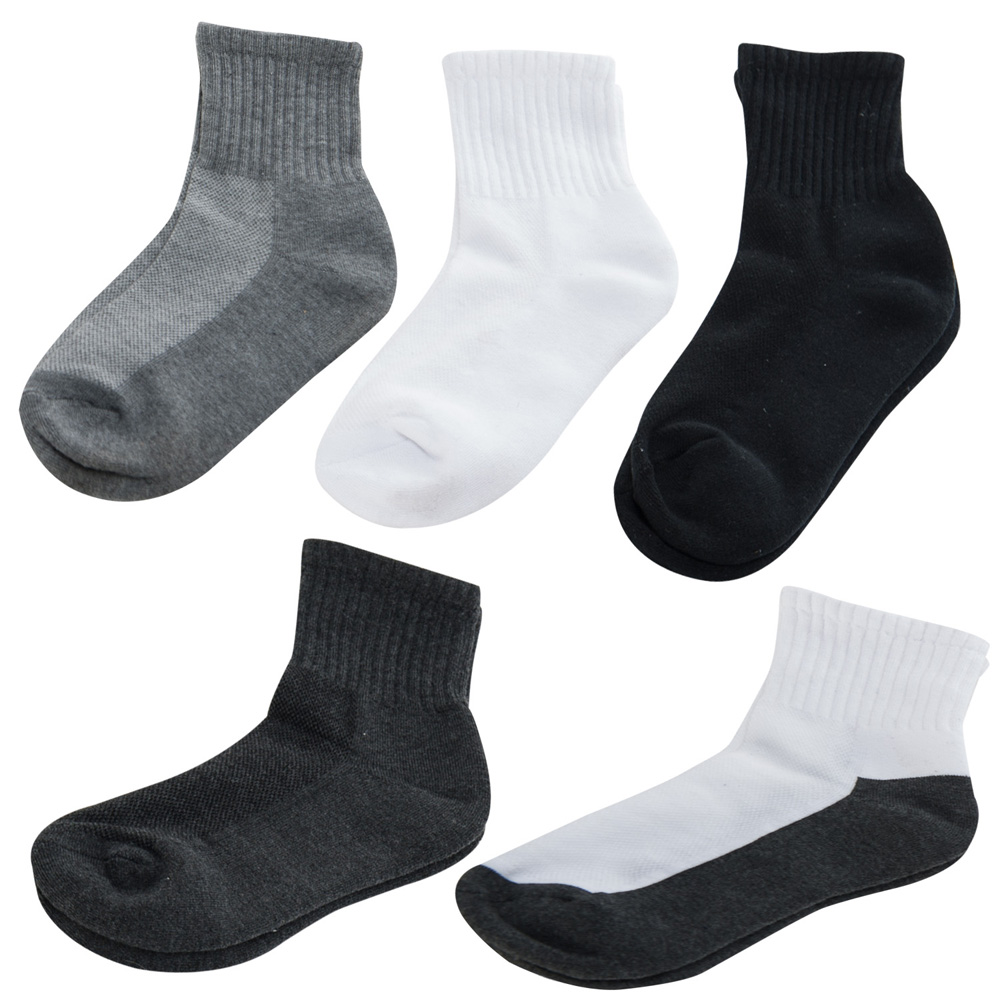 【KEROPPA】可諾帕細針毛巾底5比1氣墊1/2短襪x3雙C91006