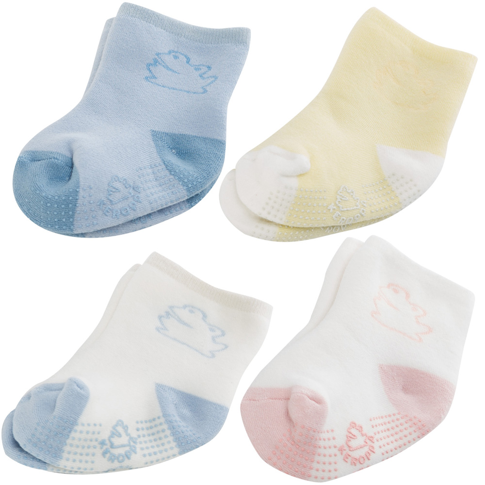 【KEROPPA】MIT6~12個月嬰兒厚底止滑短襪*3雙共四色C95001