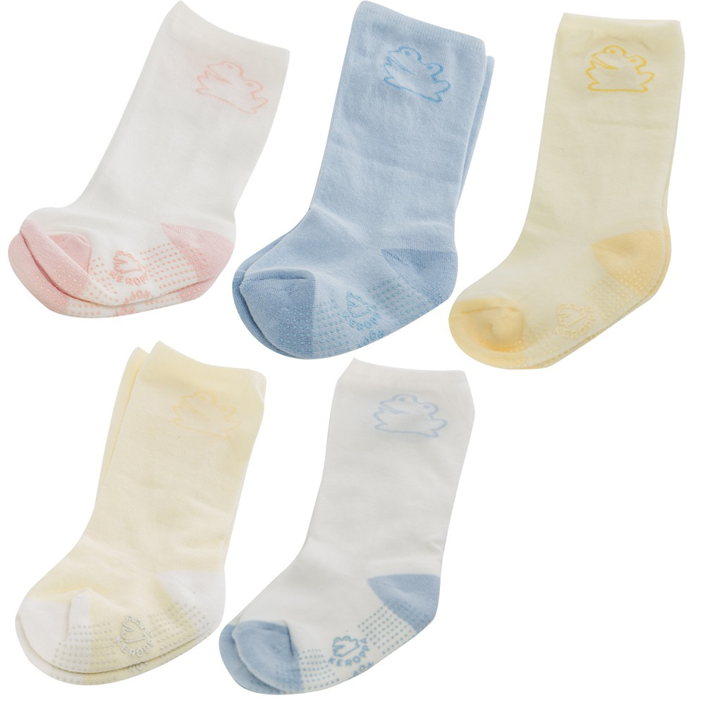 【KEROPPA】MIT6~12個月嬰兒厚底止滑1/2短襪*3雙共5色C95001