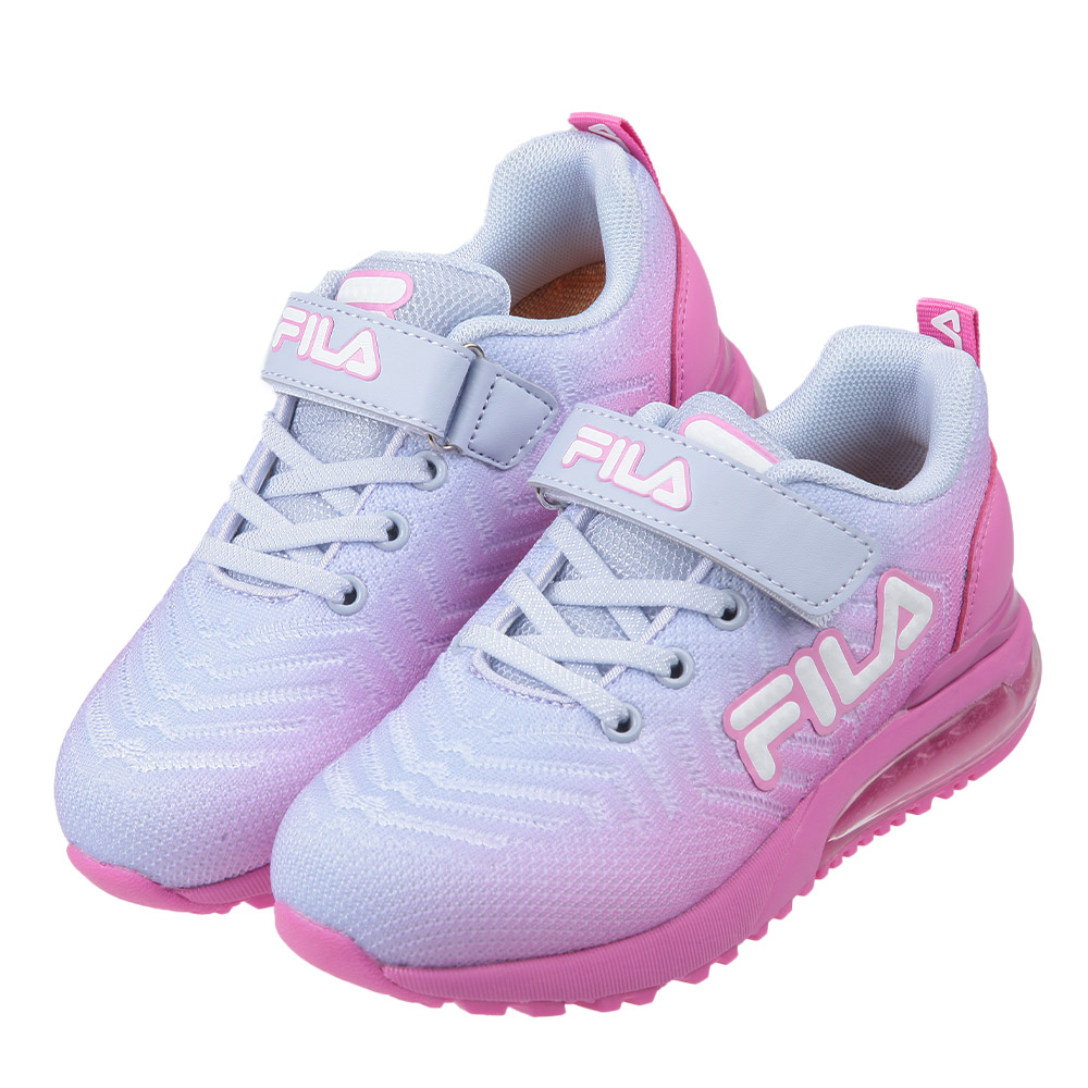 《布布童鞋》FILA康特杯浪漫紫粉兒童氣墊慢跑運動鞋(19~24公分) [ P4D591F