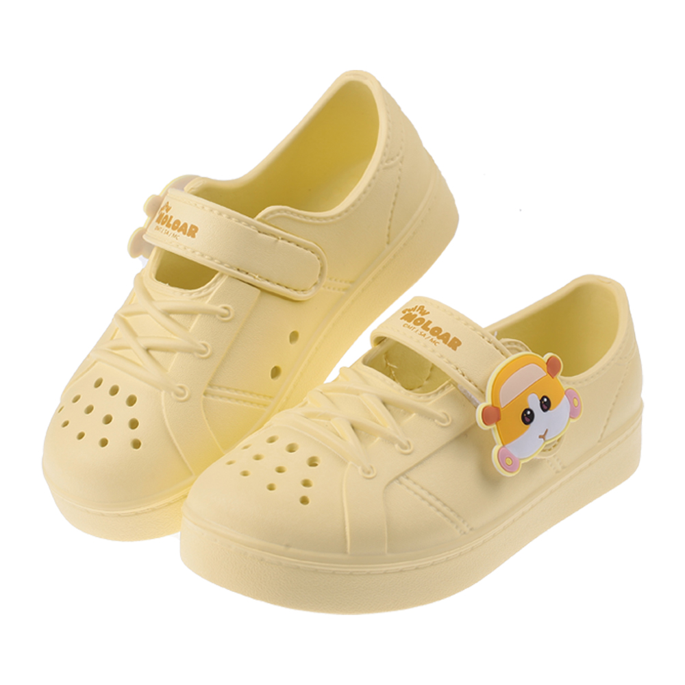 《布布童鞋》天竺鼠車車黃色便利休閒兒童洞洞鞋(16~21公分) [ B3G904K