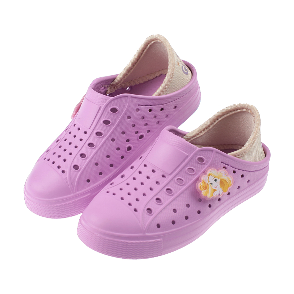 《布布童鞋》Disney迪士尼長髮公主樂佩紫色兒童休閒鞋洞洞鞋(16~21公分) [ D3H023F
