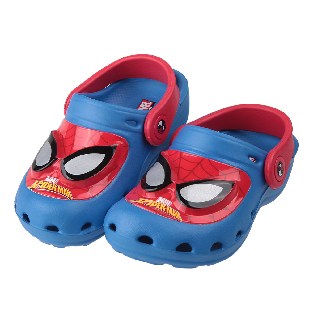 《布布童鞋》Marvel蜘蛛人電眼紅藍色兒童電燈布希鞋(16~21公分) [ B3N402A