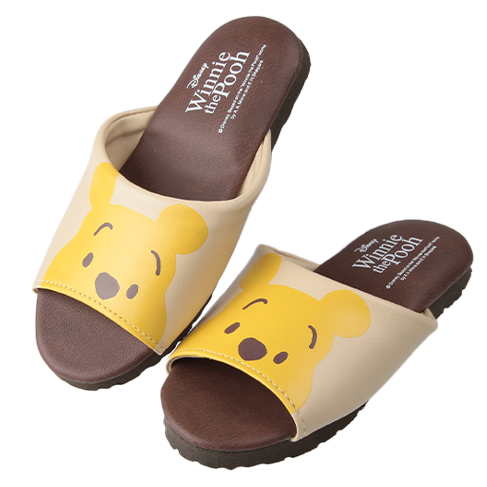 《布布童鞋》Disney迪士尼小熊維尼黃色兒童室內拖鞋(16~24公分) [ D3N428K