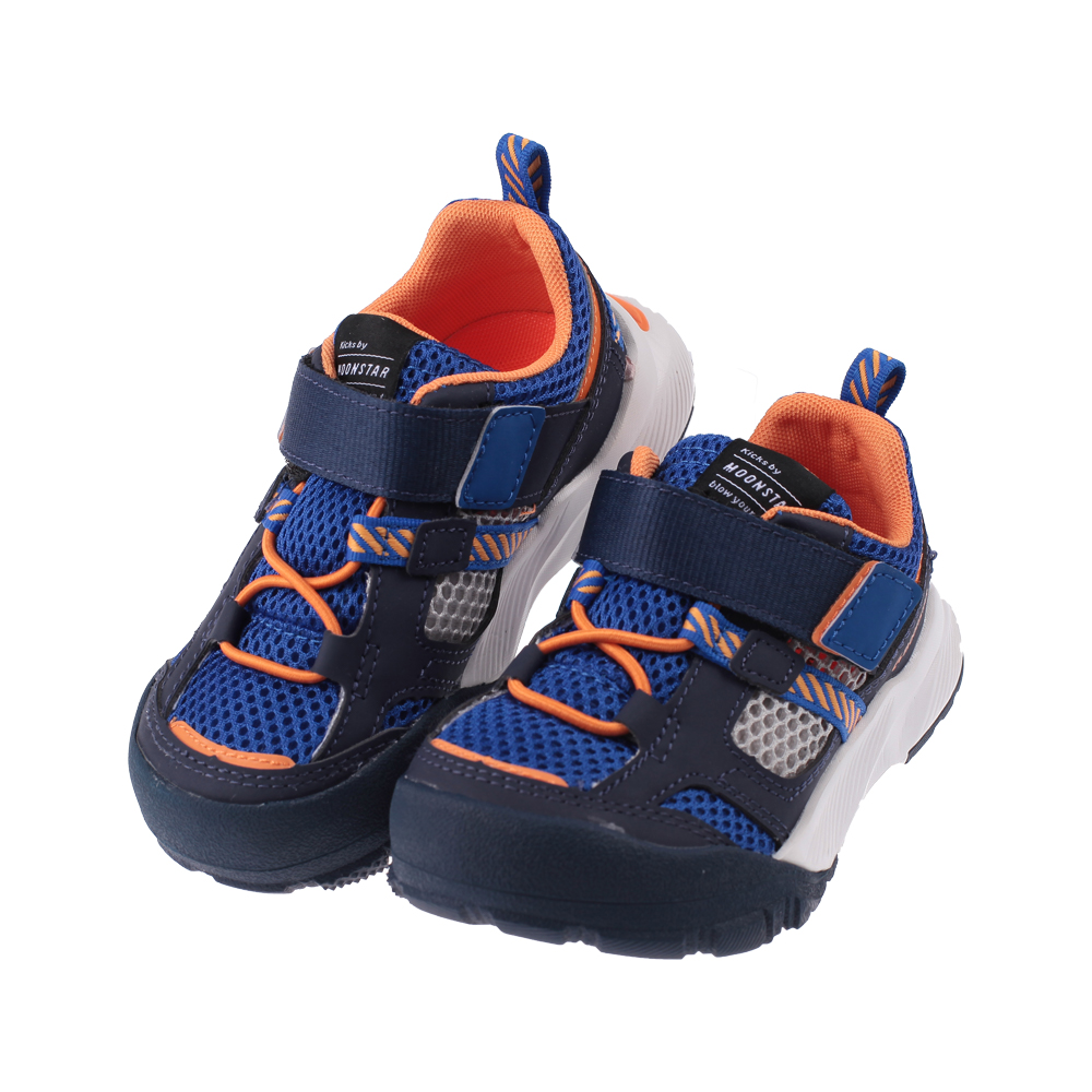 《布布童鞋》Moonstar日本CN系列藍色兒童機能滑步車鞋(16~20公分) [ I3H055B