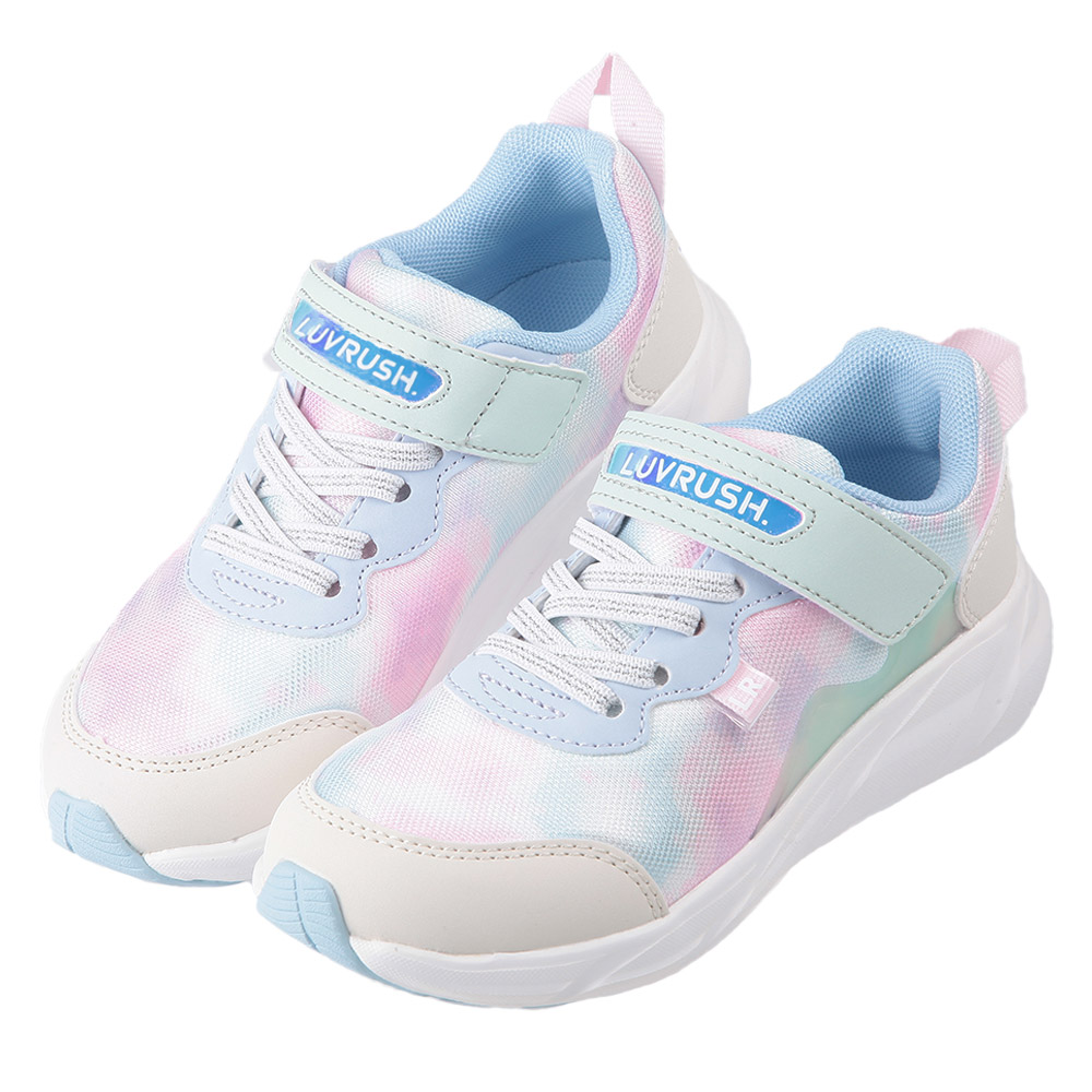《布布童鞋》Moonstar日本LUVRUSH雲彩霓白色兒童機能運動鞋(19~24公分) [ I4E598M
