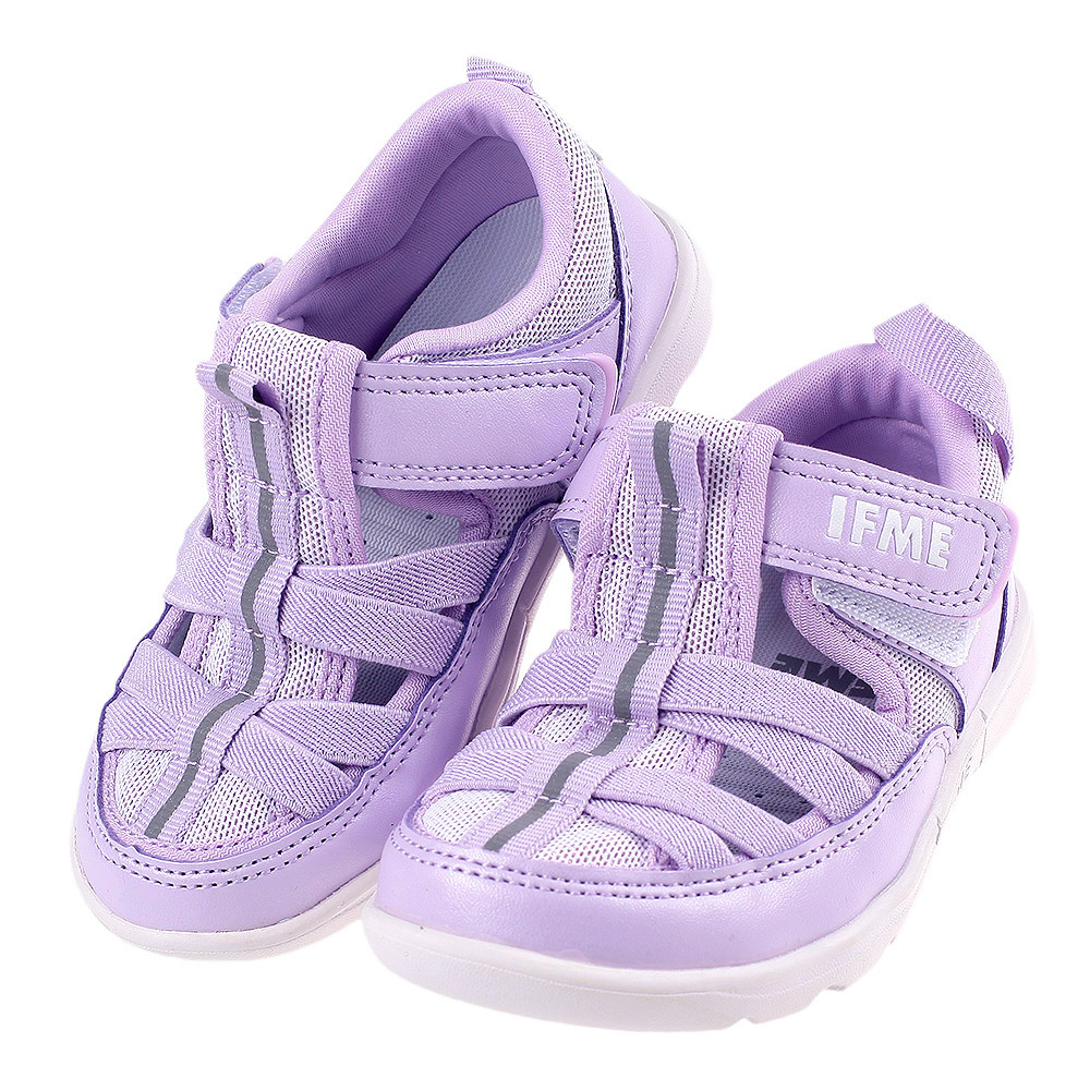 《布布童鞋》日本IFME極簡紫色中童機能水涼鞋(15~19公分) [ P3K602F
