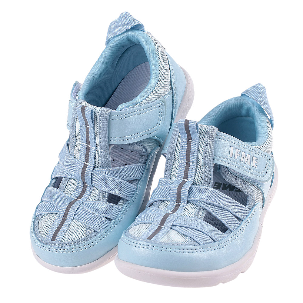 《布布童鞋》日本IFME極簡淺藍色中童機能水涼鞋(15~19公分) [ P3M603B