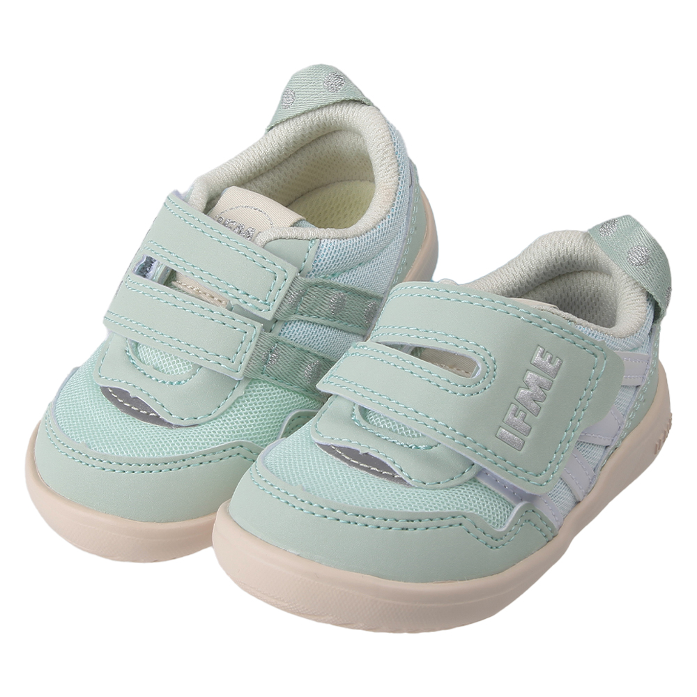 《布布童鞋》日本IFME炫光淺綠寶寶機能學步鞋(12.5~14.5公分) [ P3Q402C