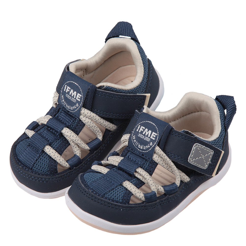 《布布童鞋》日本IFME個性海軍藍寶寶機能水涼鞋(12.5~15公分) [ P4A401B